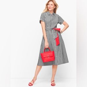 Talbots Gingham Shirt Dress 14
